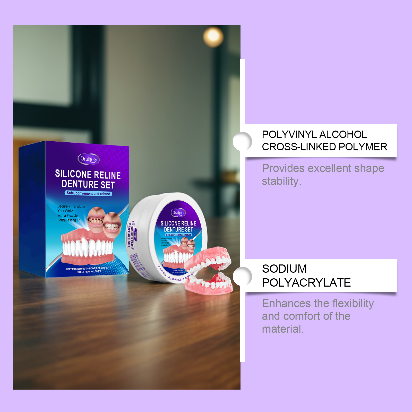 Denture Modifying Braces Teeth Beautification Smile Enhancement Comfort Care Set For Teeth Wear Protection Accessory