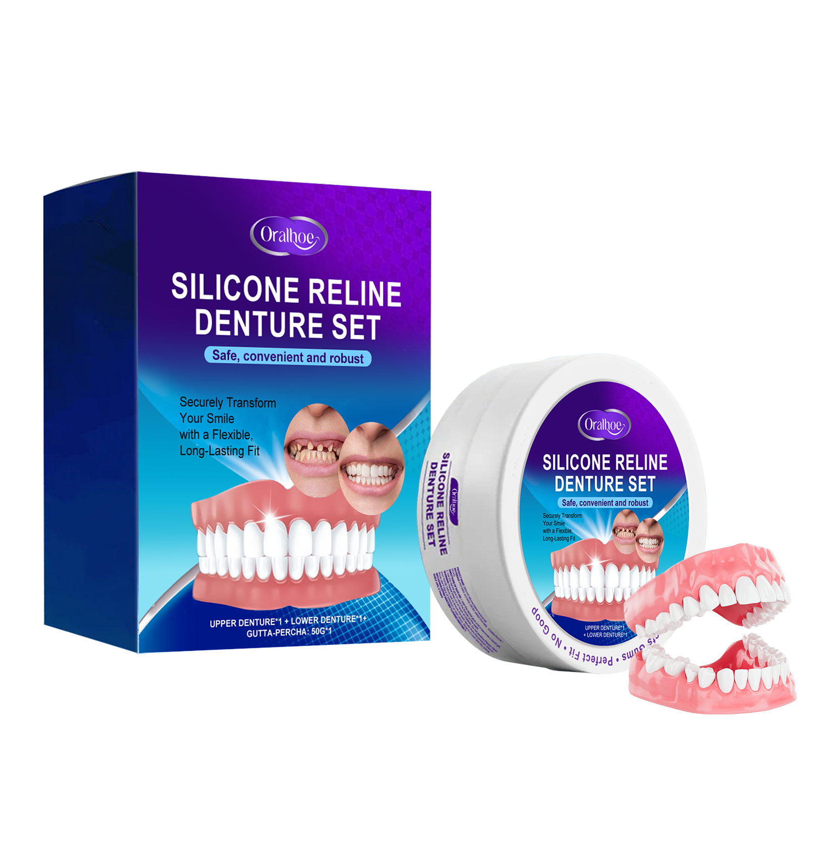 Denture Modifying Braces Teeth Beautification Smile Enhancement Comfort Care Set For Teeth Wear Protection Accessory