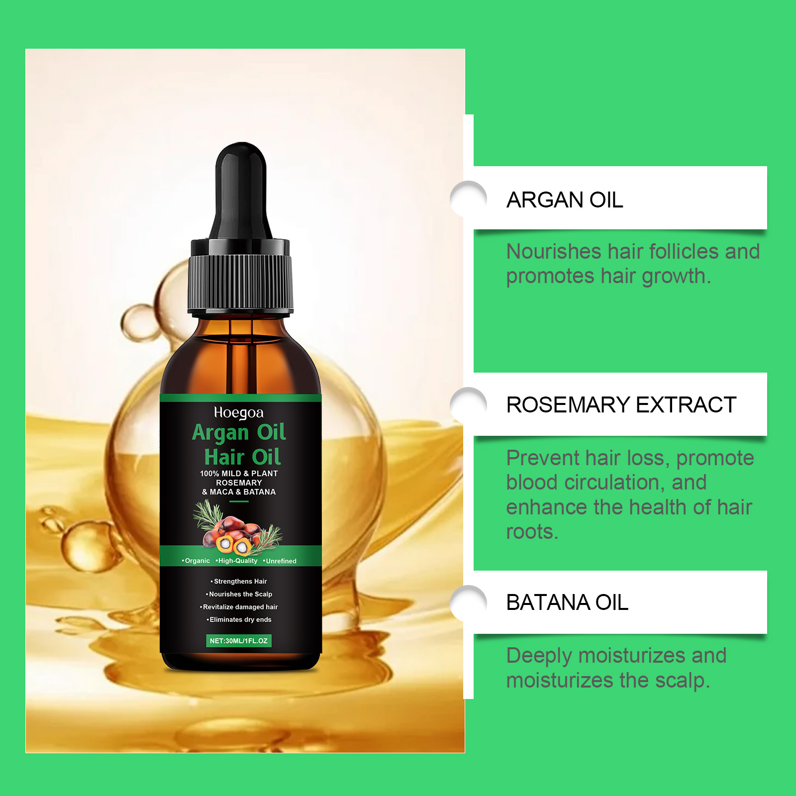 Argan Hair Care Oil Improves Dry Frizzy Split Ends Nourishes Hair Care Essence