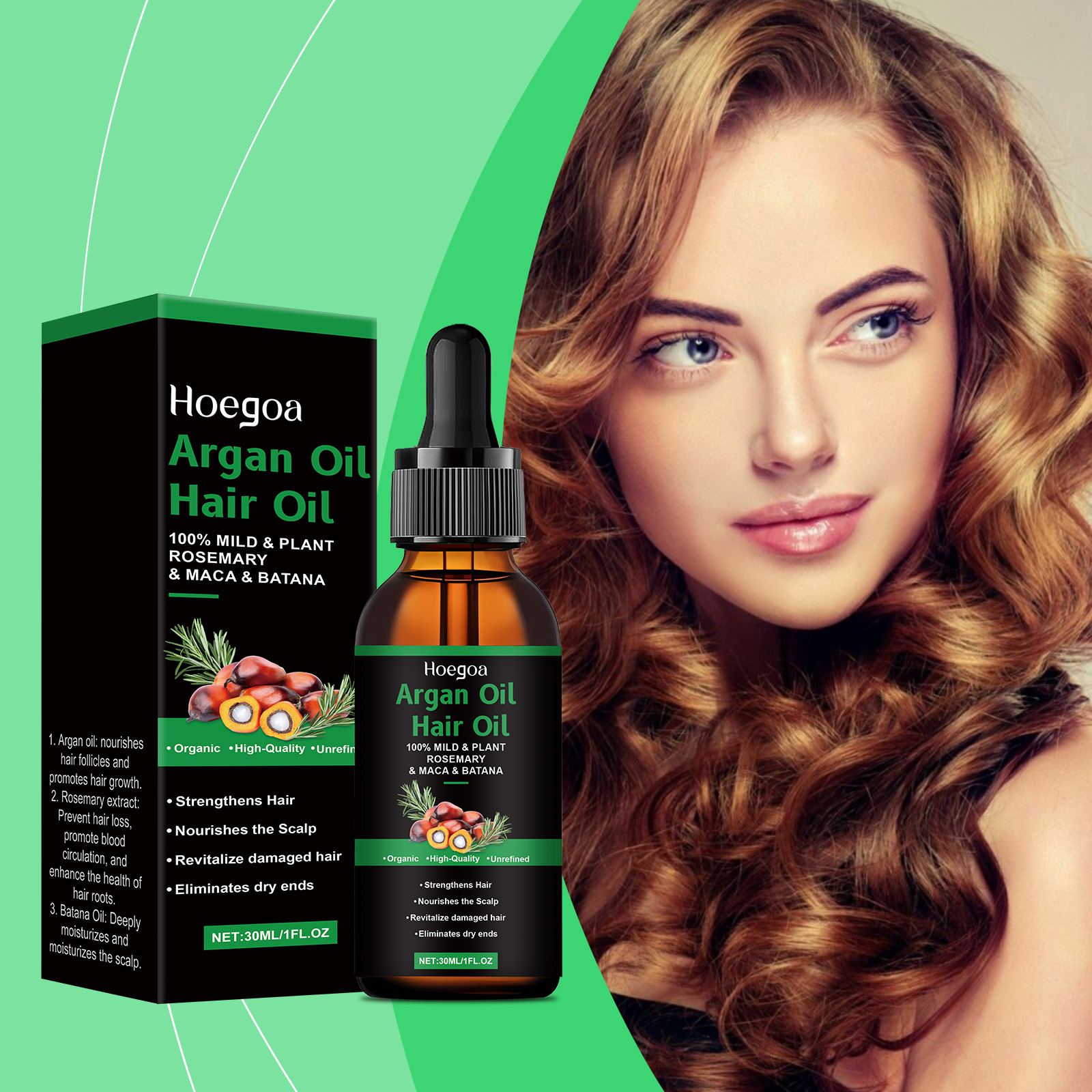 Argan Hair Care Oil Improves Dry Frizzy Split Ends Nourishes Hair Care Essence