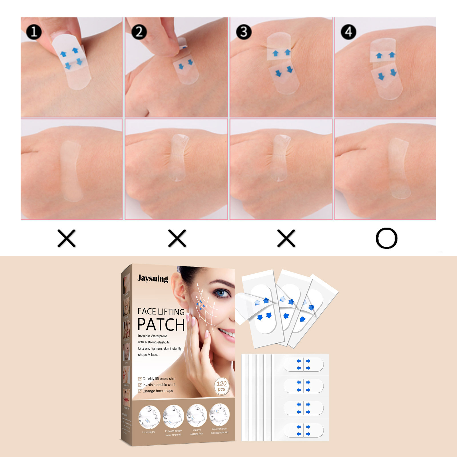 Face Lift Tape Invisible V Line Shaping Firming Mask For Slimming Facial Contour Daily Skin Care