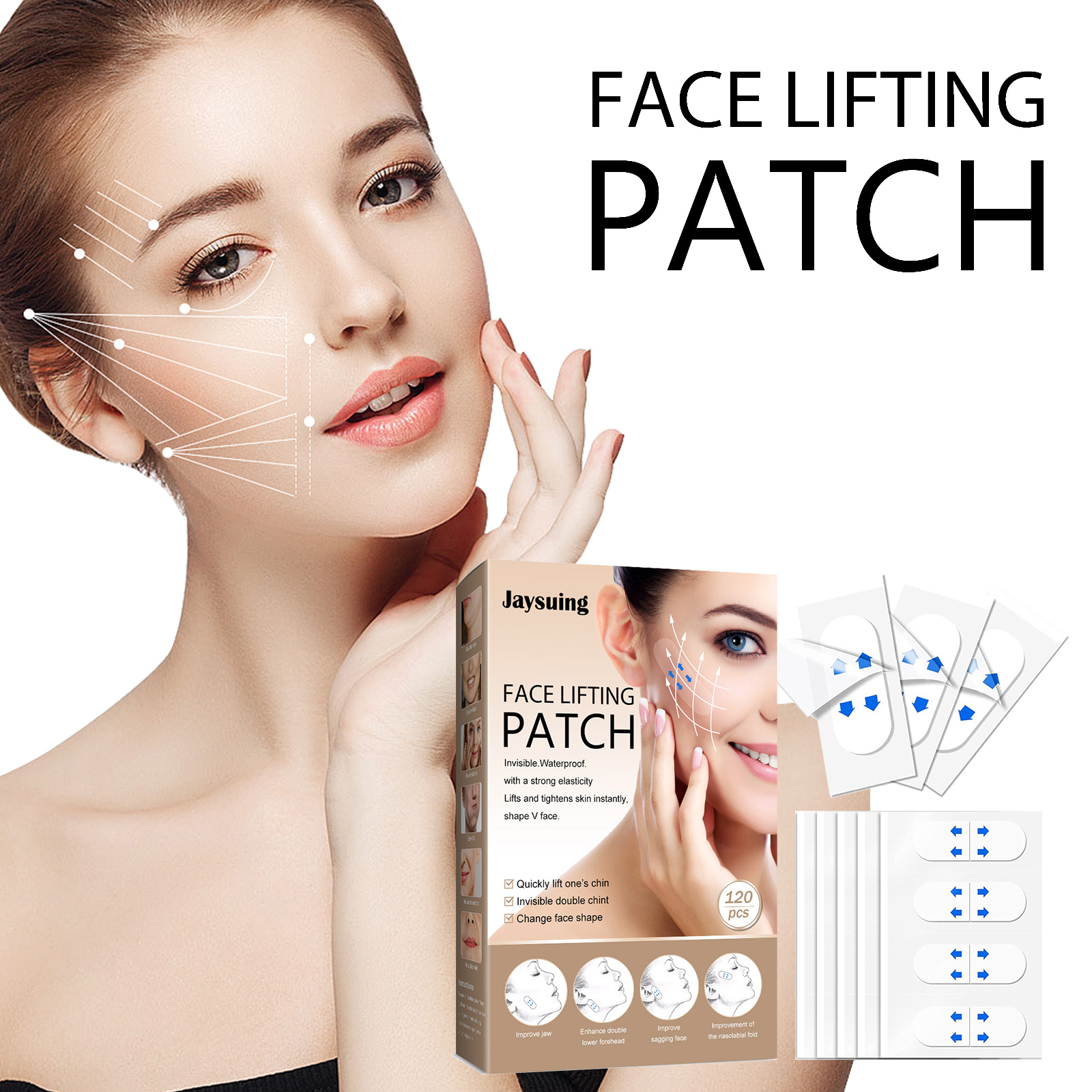 Face Lift Tape Invisible V Line Shaping Firming Mask For Slimming Facial Contour Daily Skin Care