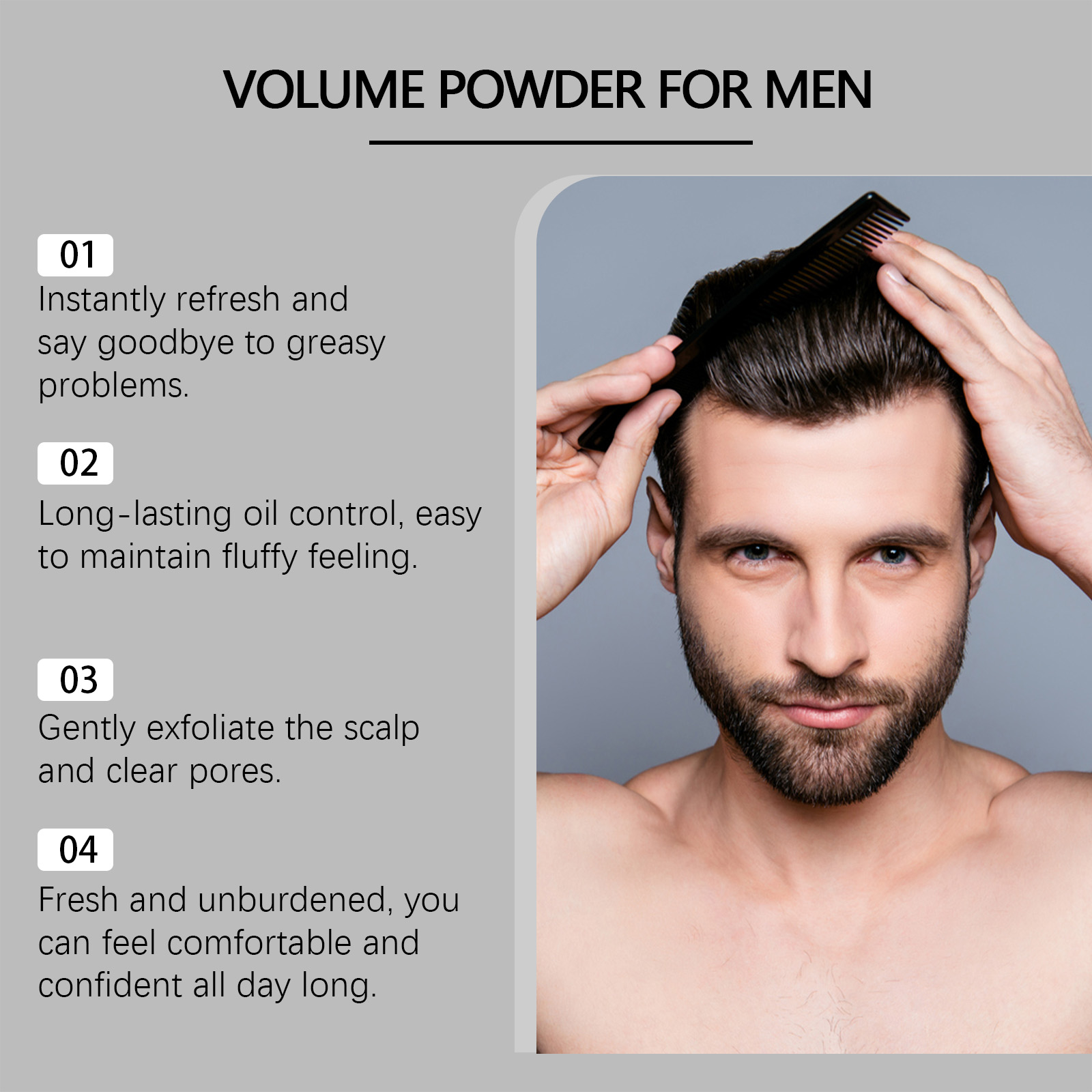 Volumizing Styling Powder Oil Control Oil Control Instant Texture For Fine Flat Hair Daily Care