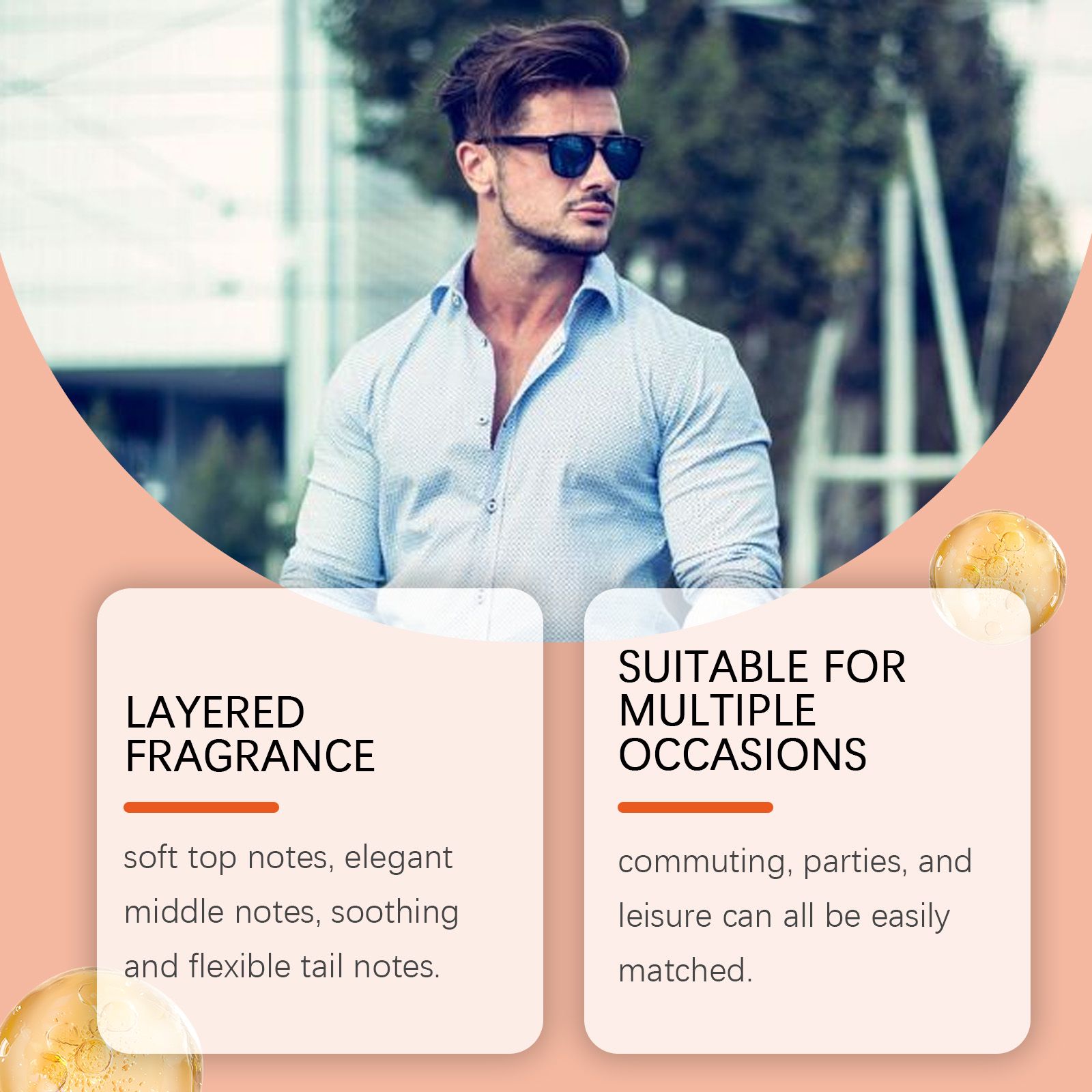 Elegant Sandalwood Perfume Natural Fresh Long Lasting Portable For Daily Wear