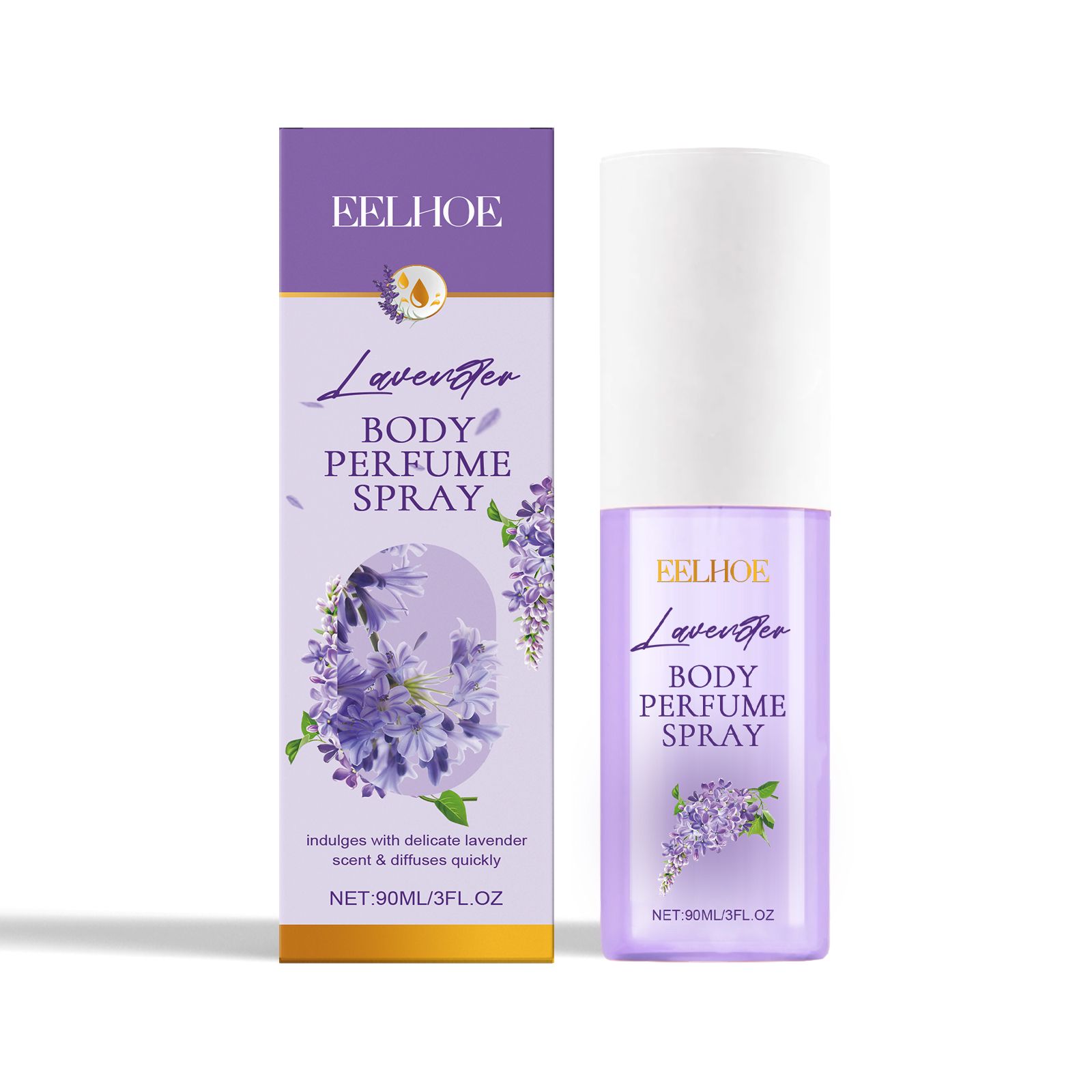 Lavender Body Perfume Spray Long Lasting Fresh Floral Scent For Daily Wear
