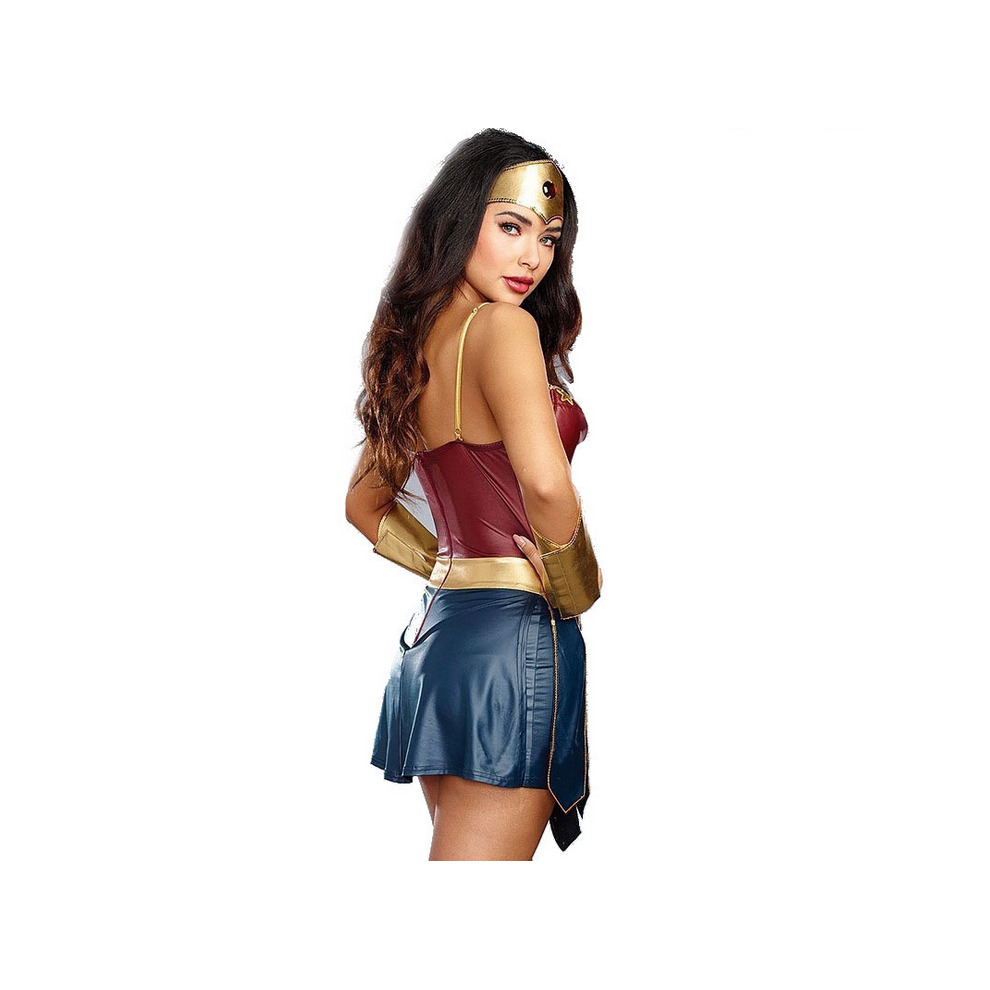 (L) Wonder Woman Costume Halloween Cosplay Fancy Dress