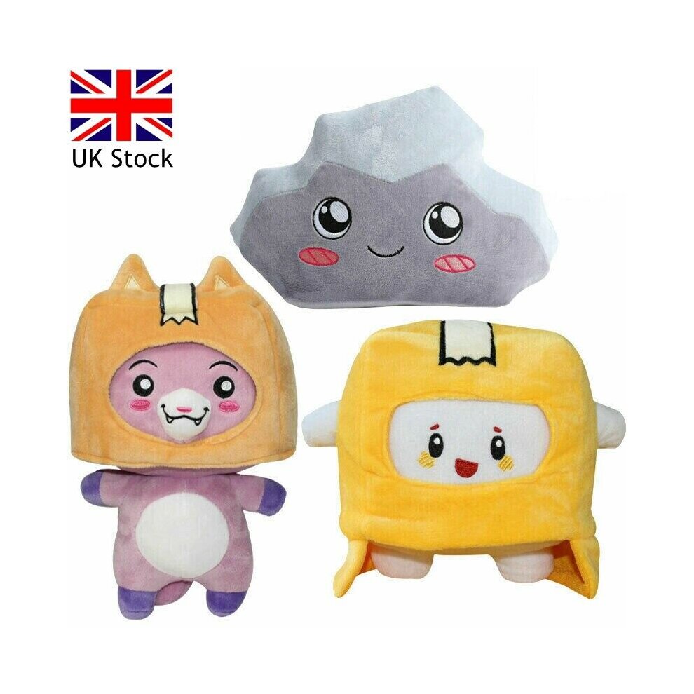 (ROCKY 29cm/11.4in) Lankybox BOXY FOXY ROCKY Plush Toy Stuffed Doll Kids Toys