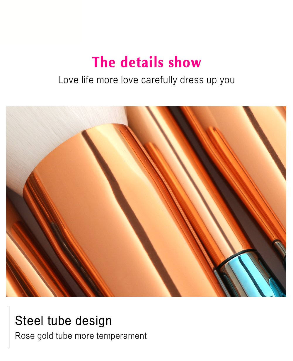 Mermaid Makeup Brush Set Professional Eye Makeup Brushes For Eyeshadow Concealer Blush Liquid Foundation Eyeliner Brow Blending Brush Tool Makeup Brush Kits 11 Pcs  Set with Gift Box