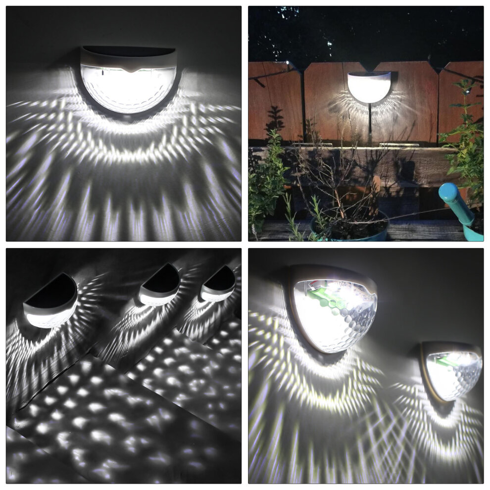 LED Solar Powered Fence Wall Lights Garden Step Path Decking Out Lamp