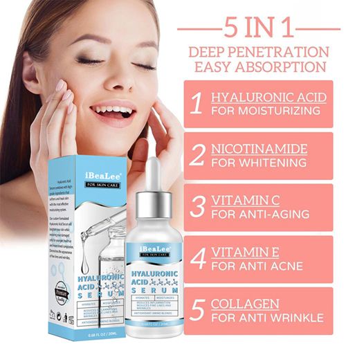 iBeaLee Hyaluronic Acid Serum Anti Wrinkle Facial Moisturizing