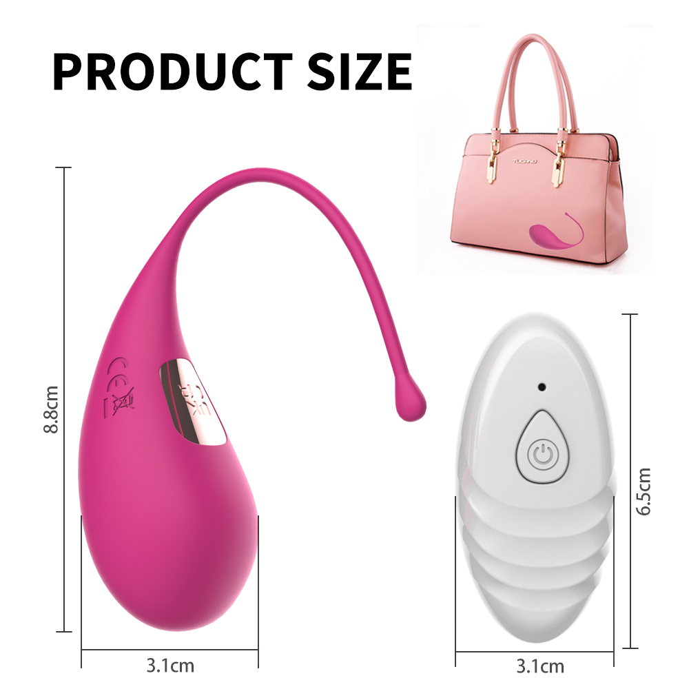 (Rose Red) Vibrating Dildo Vibrator Love Egg Adult Sex Toy Vaginal Balls Masturbator Clitoris G Spot Stimulator for Woman Wireless Remote Wearable 10 Speeds