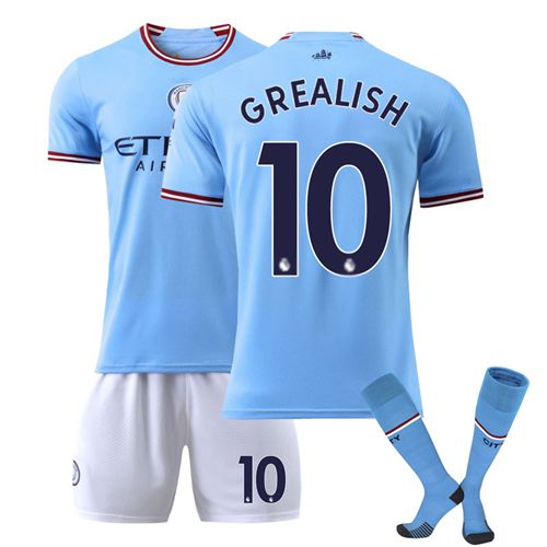 #10 Grealish 2223 Kids Boys Football Full Kits Boys Soccer Training Suit
