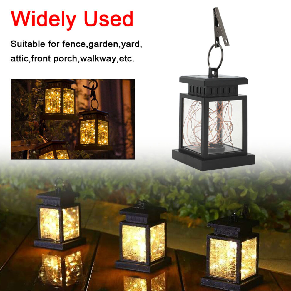 LED Solar Powered Hanging Lantern Lights Outdoor Garden Table Lamp