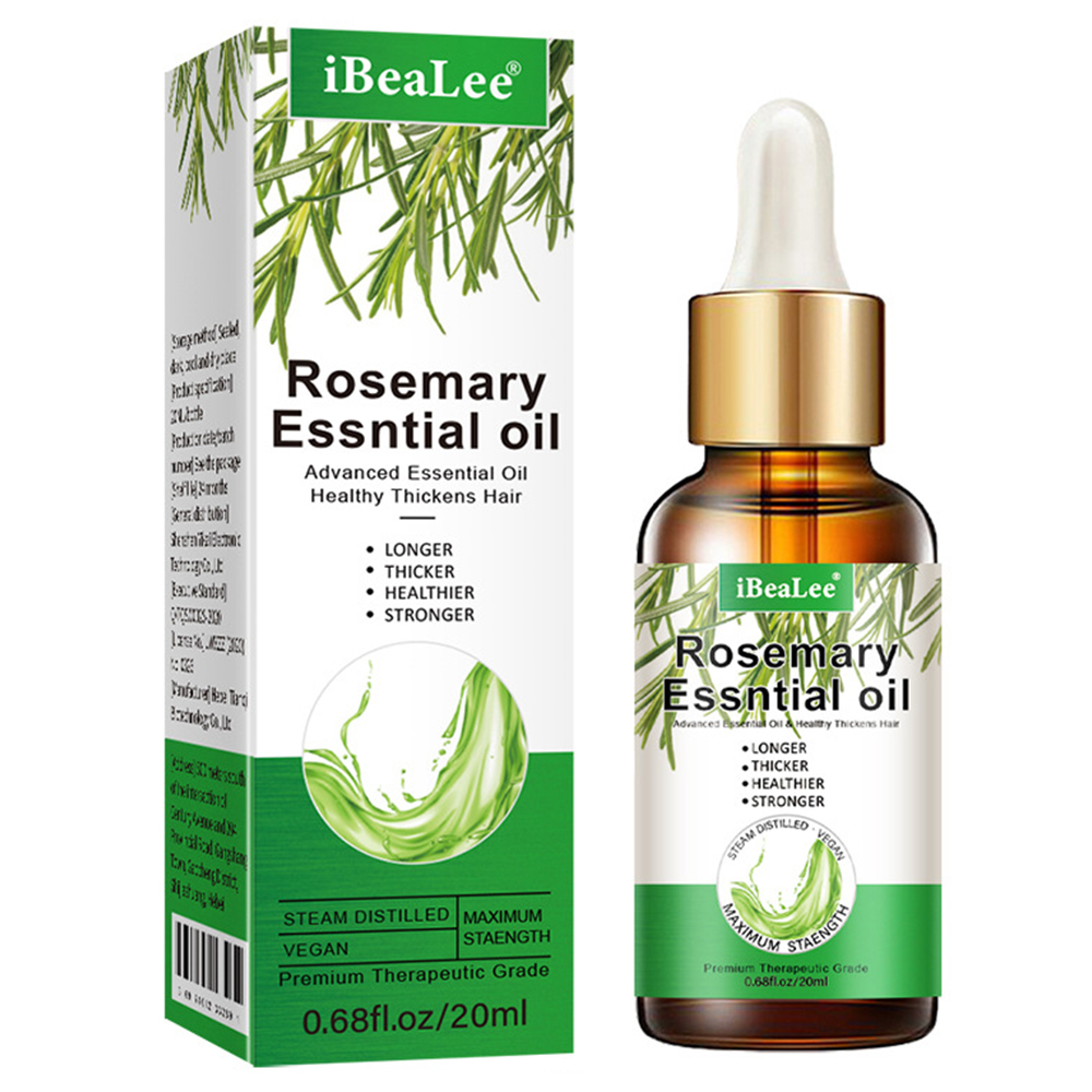 iBeaLee Rosemary Essential Oil for Hair Growth Reduce Hair Loss Hair Treatment Deeply Nourishing 20ml