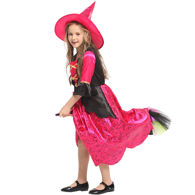 (110~120cm) Costumes Witch Costume Kids Halloween Costumes For Girls Toddler Scary Kids Witch Costume For Girls