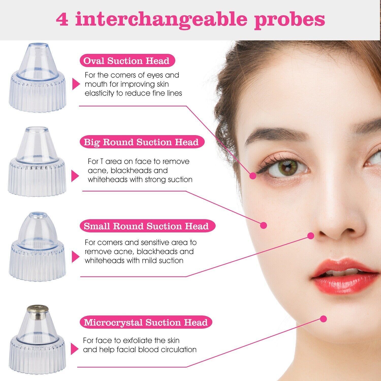 Electric Blackhead Remover Acne Cleaner Face Pore Vacuum Suction Skin Cleaning Tools Skin Care