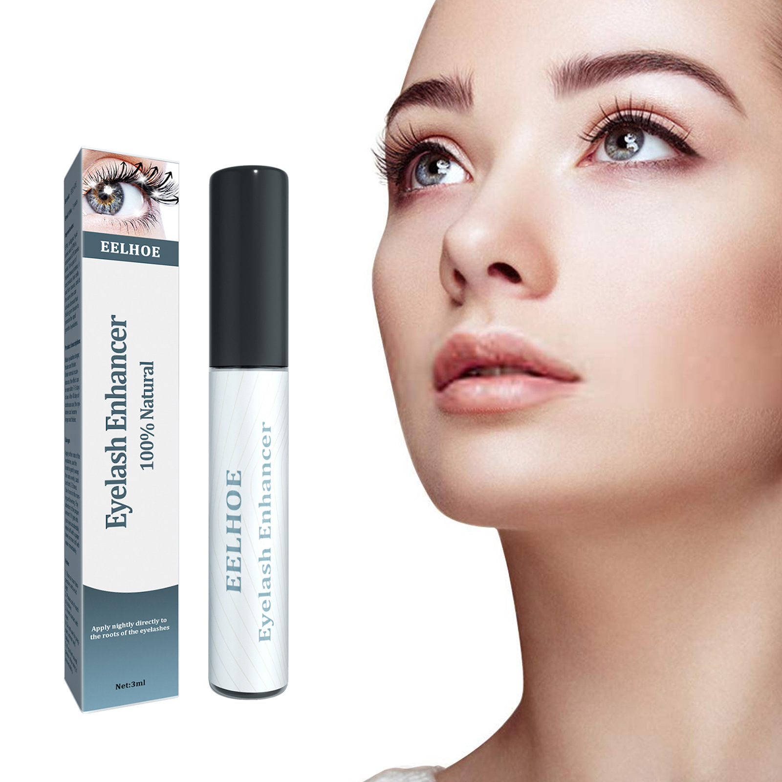 Eyelash Enhancer Traceless Lash Nutrition Serum Eyelash Growth Liquid for Longer Thicker And Darker Eyelashes 3ml
