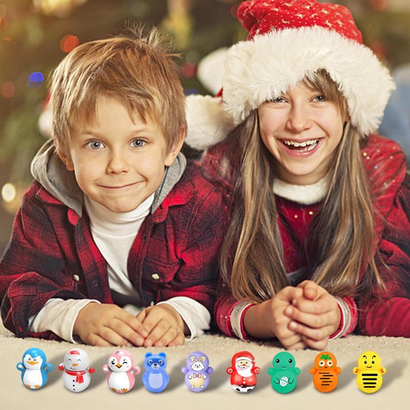 Christmas Advent Calendar Toys 24Pcs Christmas Countdown Prizes Stocking Stuffers Penguin Series Toys Surprise Gift for Kids.