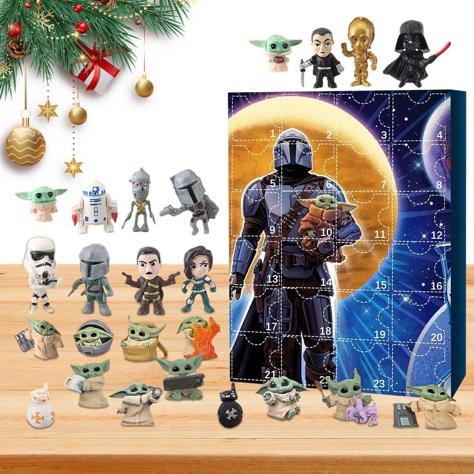 2023 Christmas Advent Calendar 24 Days Christmas Countdown Calendar Blind Box Star Wars Youda Minifigures Collectible Ornament Toy for Kids