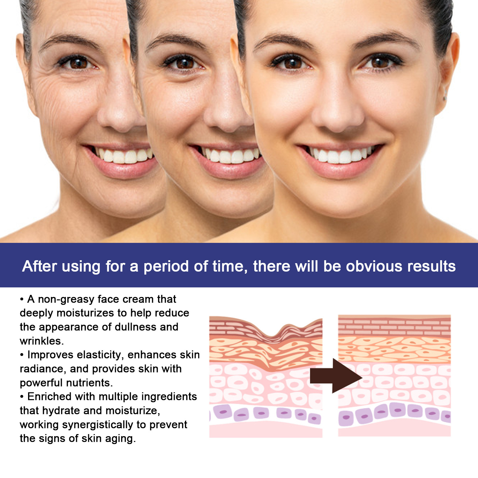 Face Cream Anti Wrinkle Firming Cream Lifting Anti-Aging Fade Fine Lines Whitening Moisturizing Brighten Skin Care