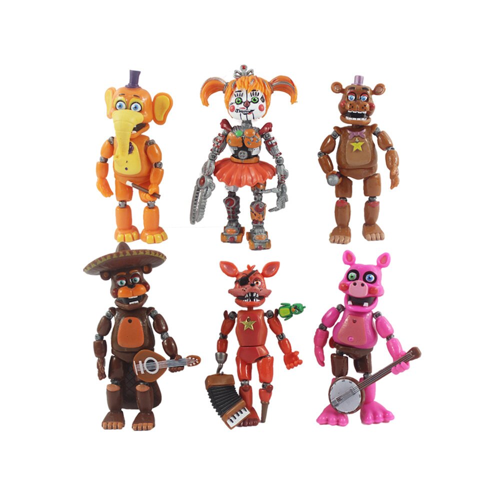 FNAF Action Figures Five Nights Game Articulated Action Figures Mini Toys Model Collectible Figure Cake Toppers Kids Gifts