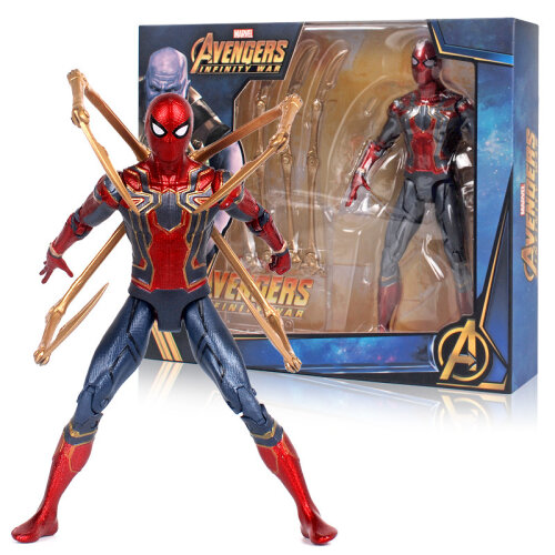 Spiderman Action Figures Marvel Avengers Characters Series Model Bracket Toy Decor Statue Ornament Gift for Fans