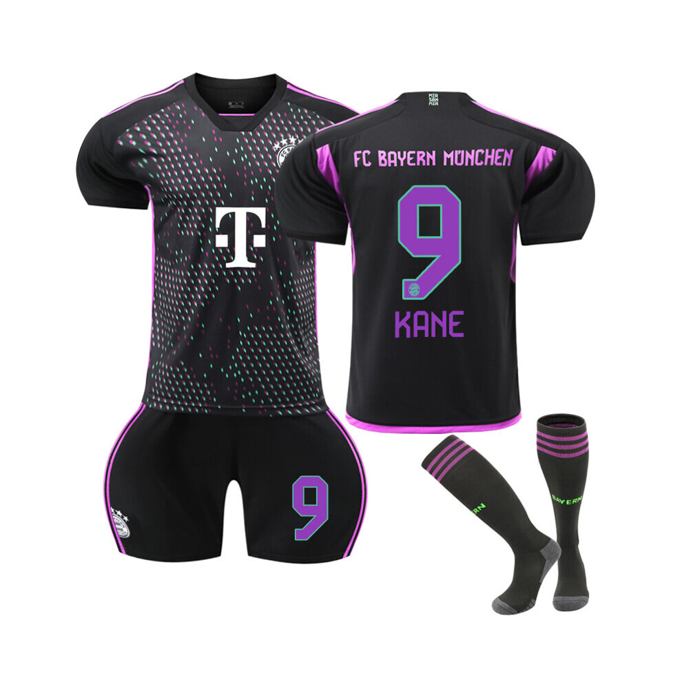 (Kids 2~3 Years) Football Kits for Kids Bayern Away Shirt No. 9 Kane Jersey Set Football Shirts Football Jersey Soccer Jerseys Gifts for Boys Girls