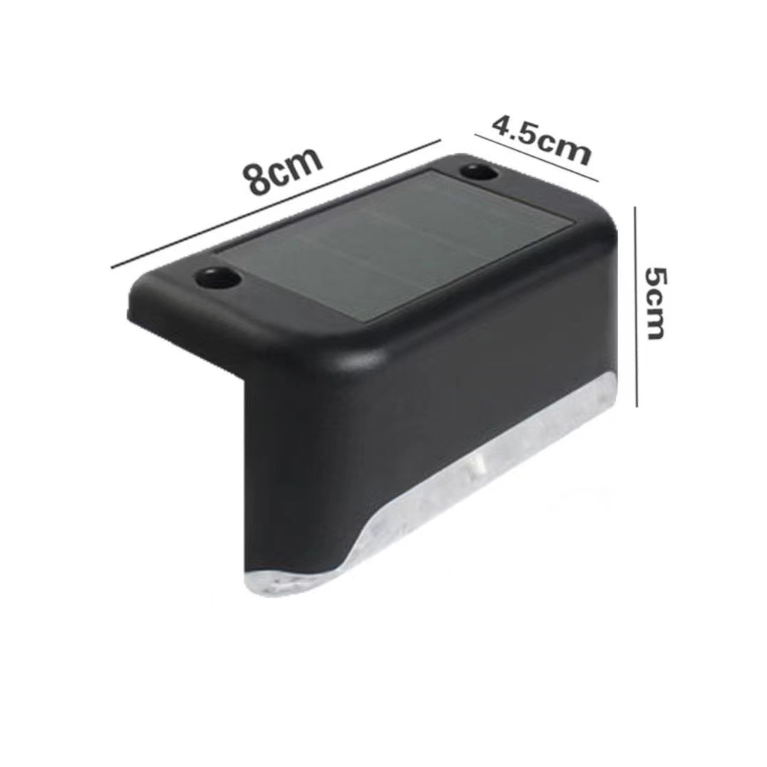 4PCS Solar Deck Lights Waterproof Step Lights Solar Security Lights Warm White