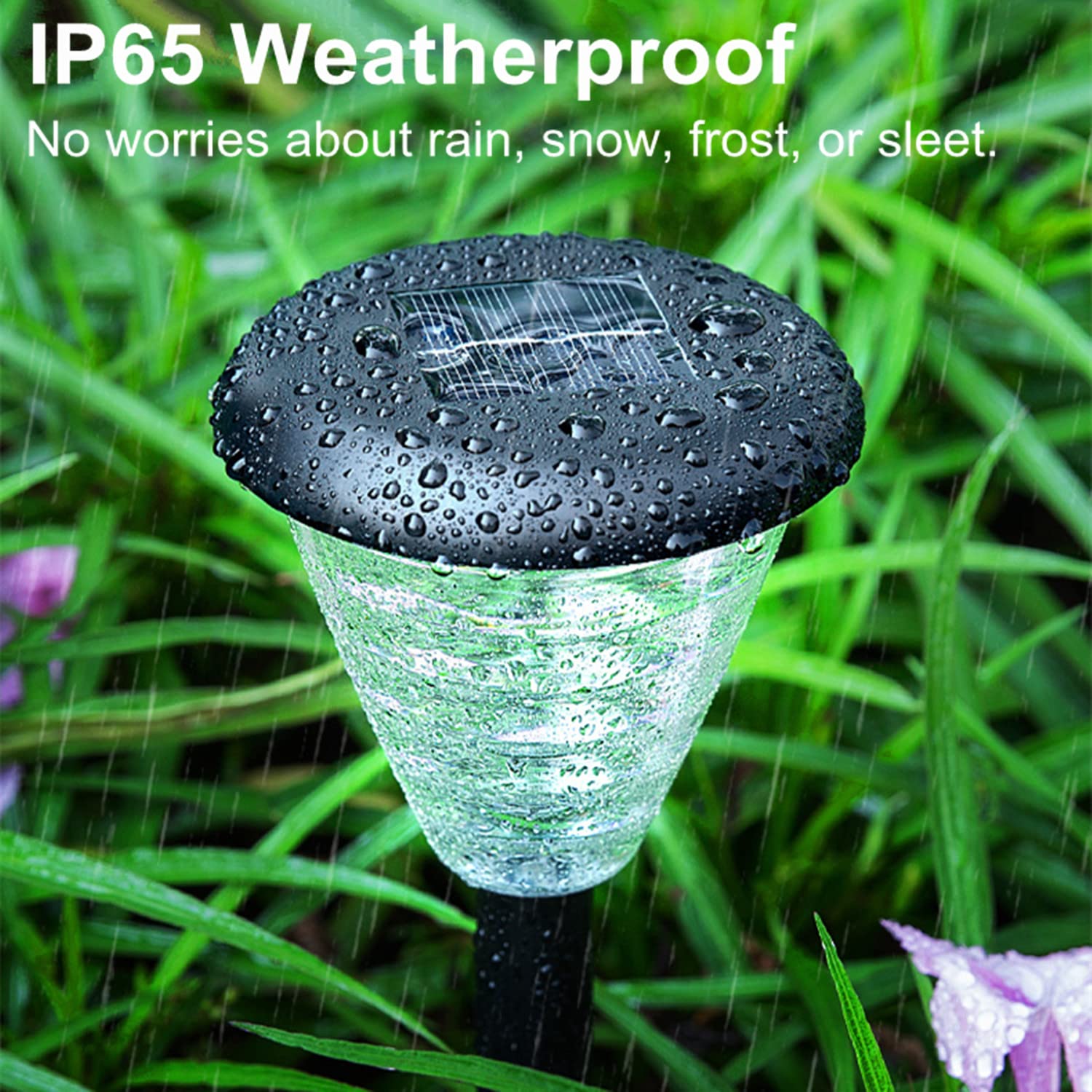 2pcs Solar Outdoor Lights Landscape Waterproof Spotlights Smart Light Sensing for Garden Pathway Walkway Yard