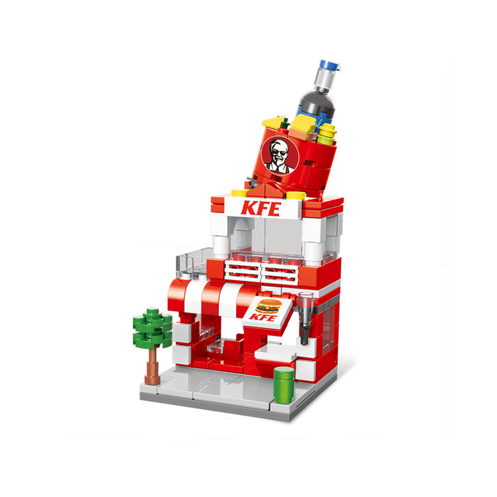 (KFC) Lego City Street View Building Blocks Model Building with Childrens Toys