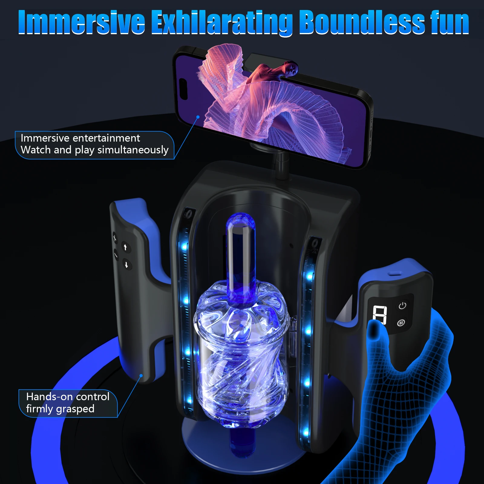 Male Masturbator 20cm Thrusting High Speed Automatic Telescopic Vagina Masturbator Cup Penis Trainer Sex Toys for Men Blowjob Machine Realistic Textured