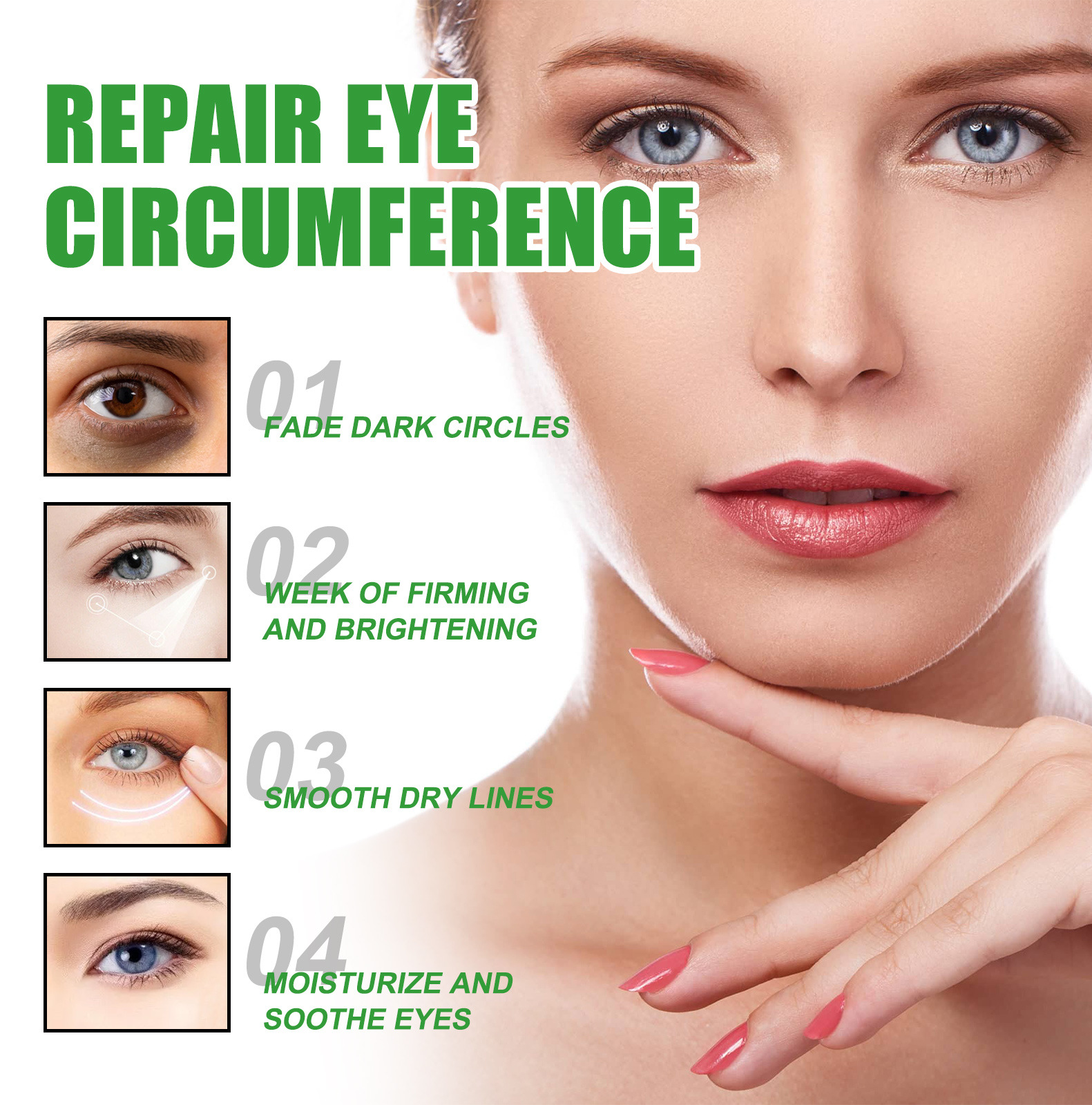 (1 PC) Anti Dark Circle Eye Serum Pigment Correction Remove Puffiness Eyes Bag Fades Fine Lines Moisturize Hydrating Nourish Aloe Vera Whitening Eye Essence