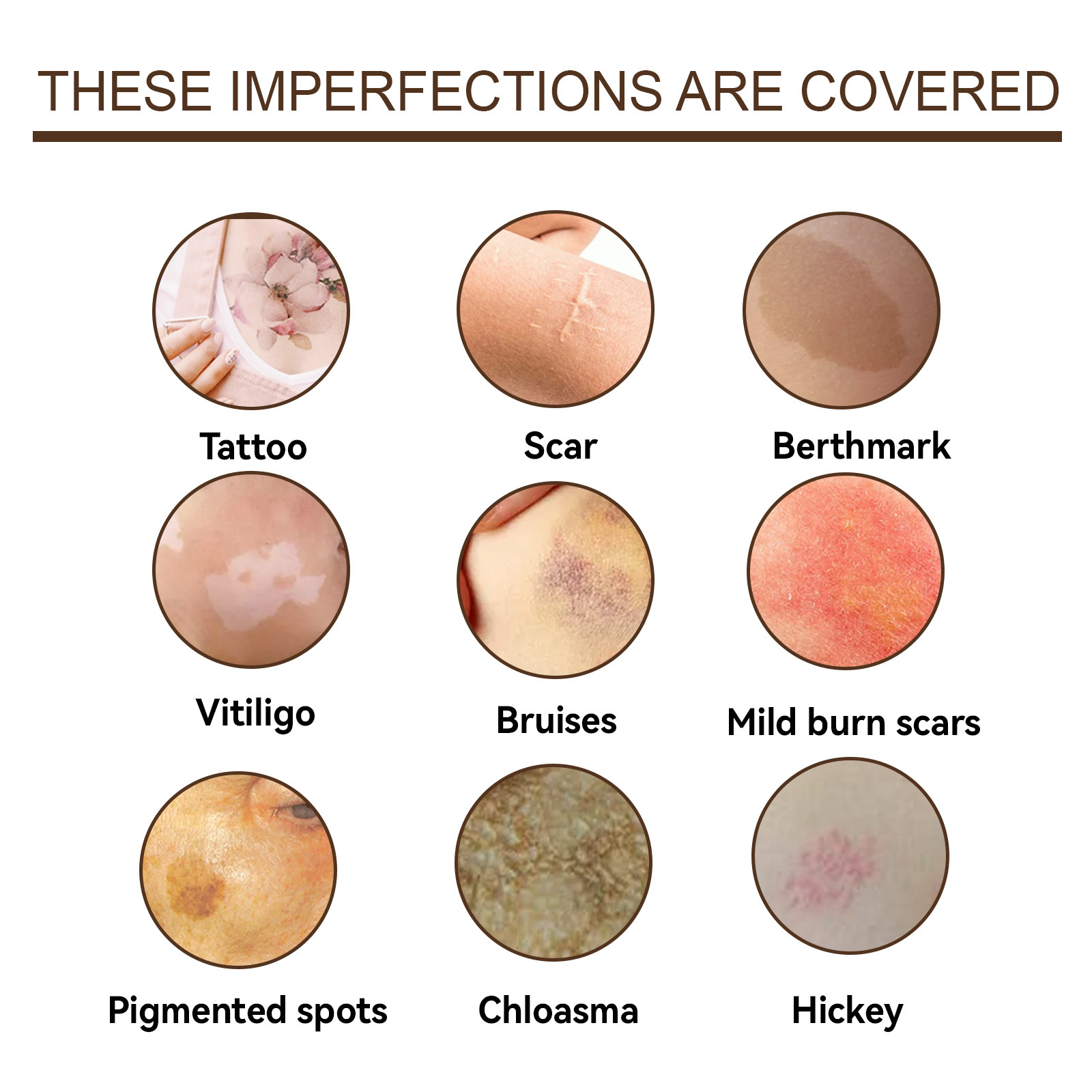 (1PC Light Color) Tattoo Concealer Invisible Tattoo Cover Cream Body Scars Birthmark Spots Covers Waterproof Brightening Makeup Cosmetics Tool Foundation Makeup 20g