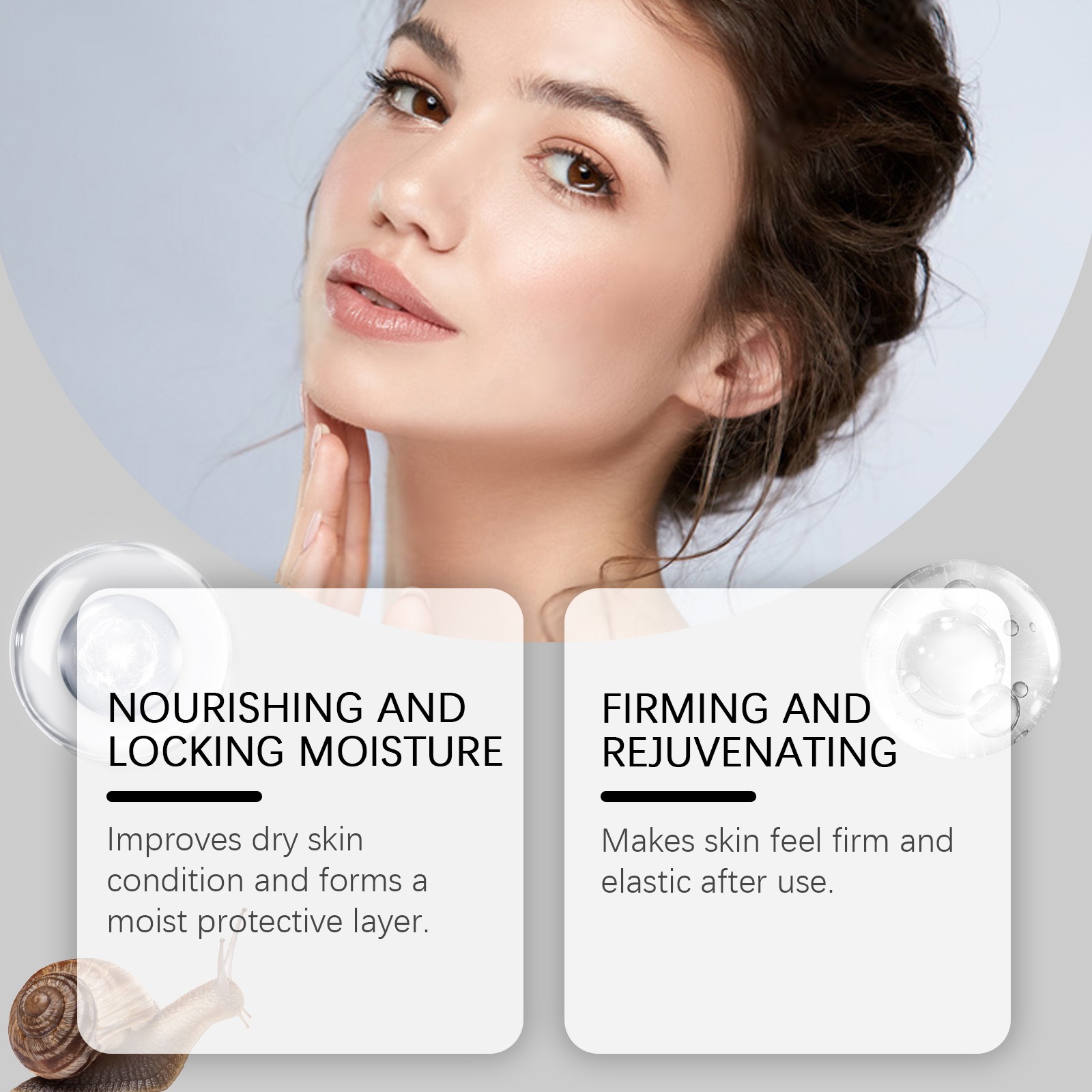 (1 PC) Mucin Moisturizing Mask Collagen Mask Firming Skin Anti Wrinkle Gentle Moisturizing Hydrating Softening Daily Facial Care Mask