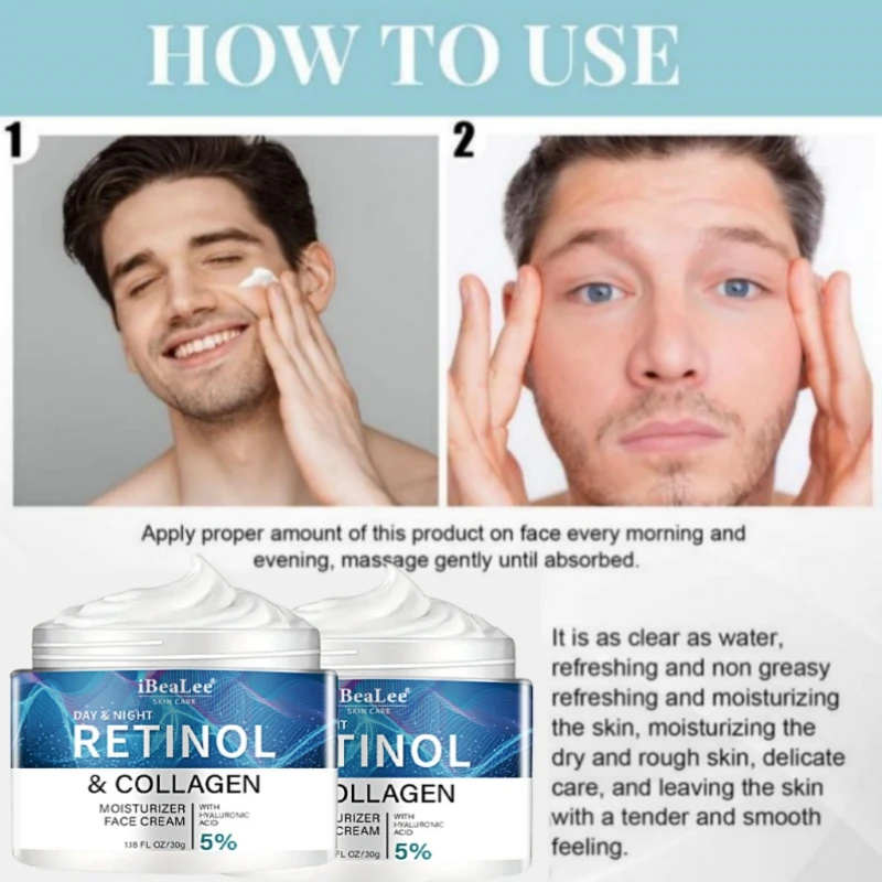 iBeaLee Retinol Whitening Cream Vitamin A Hydrating Nourishing Collagen Anti Aging Face Neck Anti Wrinkle Repair Cream Moisturize Firming Skin care