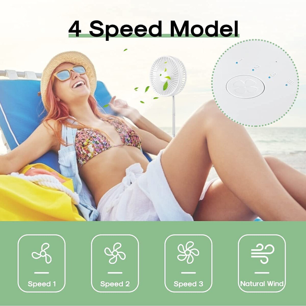 Foldaway Stand Fan Rechargeable Fan Portable Fan Desk and Table Fan UK