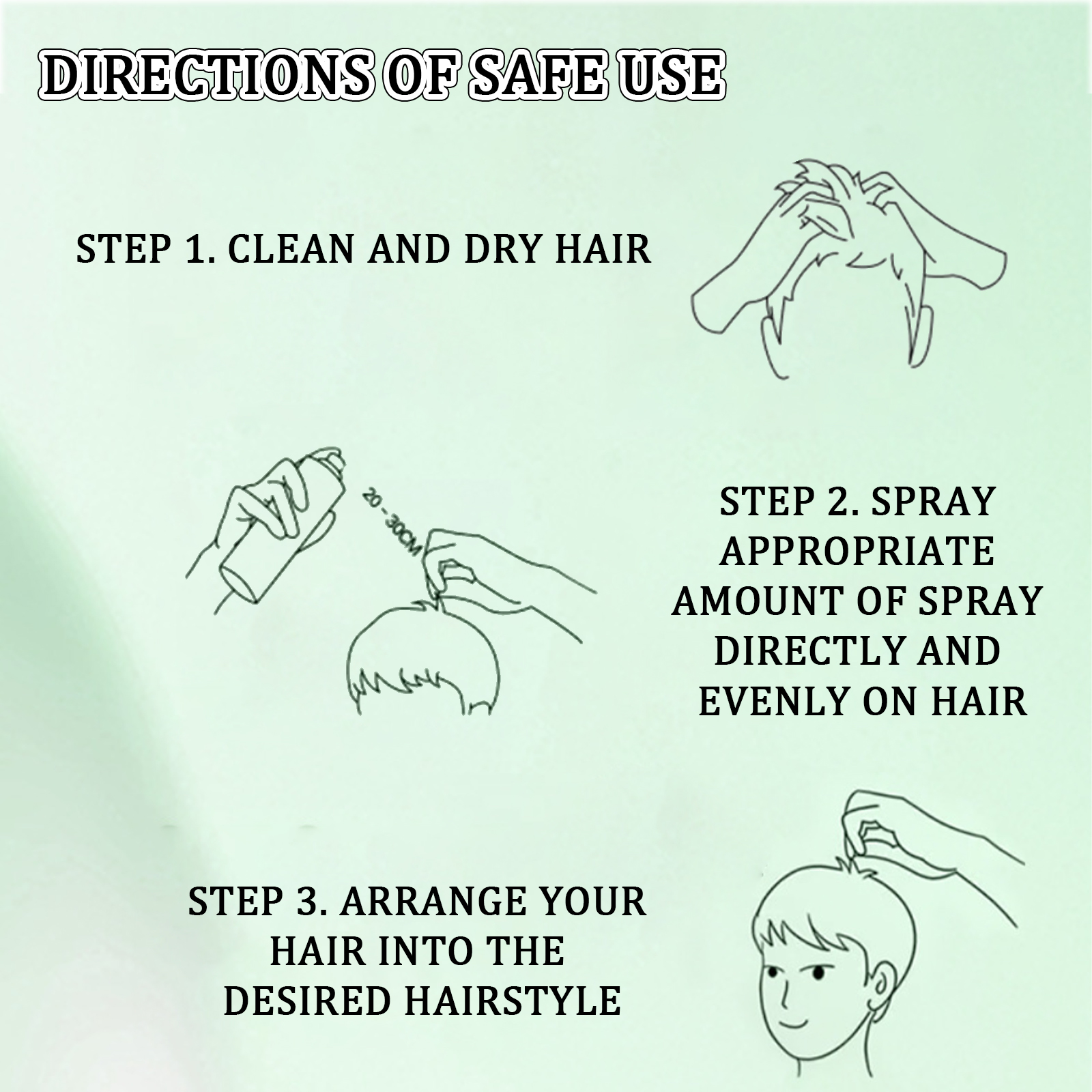 Fluffy Volumising Hair Spray Hair Thickening Refreshing Freshing Oil Control Frizz Treatment Firm Hold No Wash Dry Hair Spray