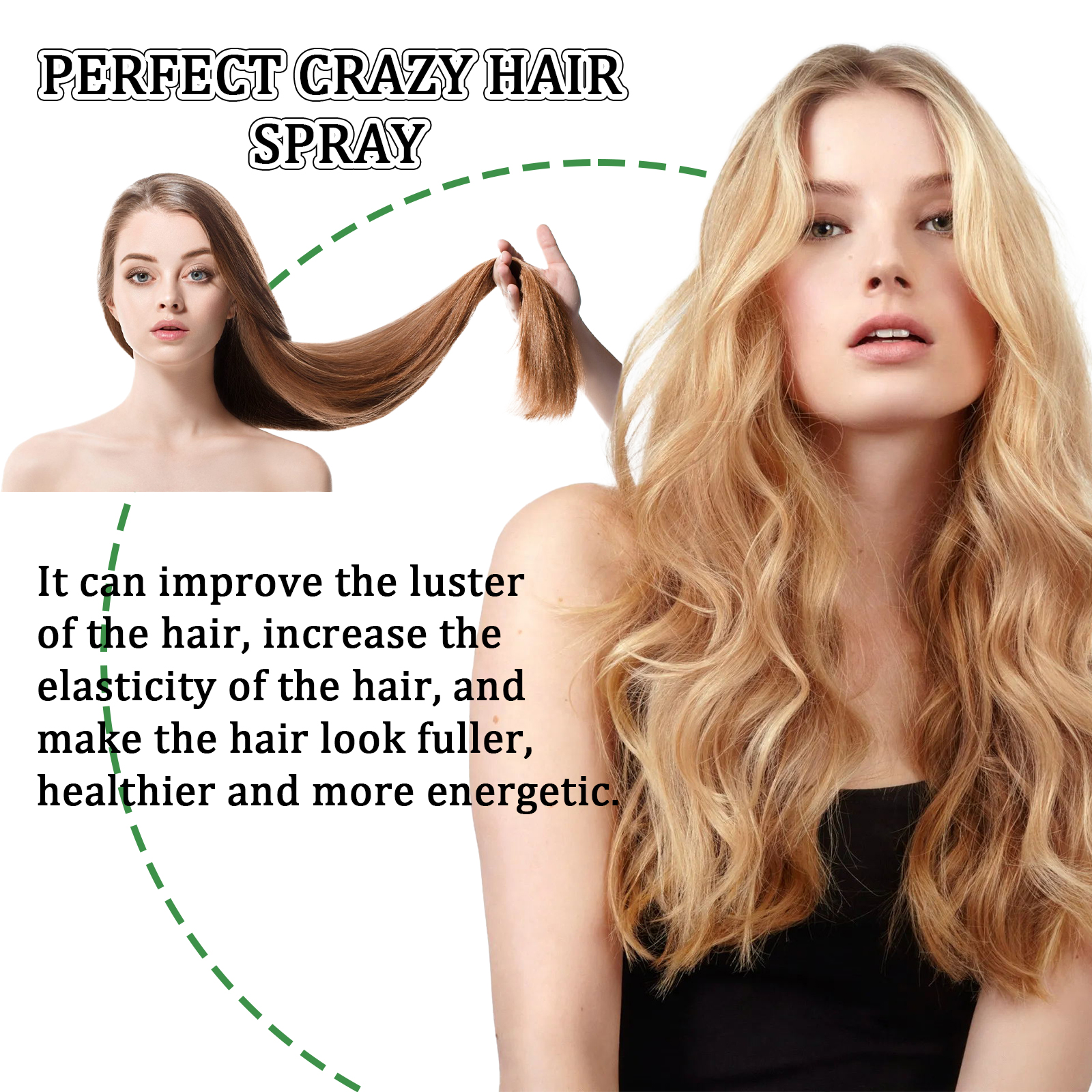 Fluffy Volumising Hair Spray Hair Thickening Refreshing Freshing Oil Control Frizz Treatment Firm Hold No Wash Dry Hair Spray