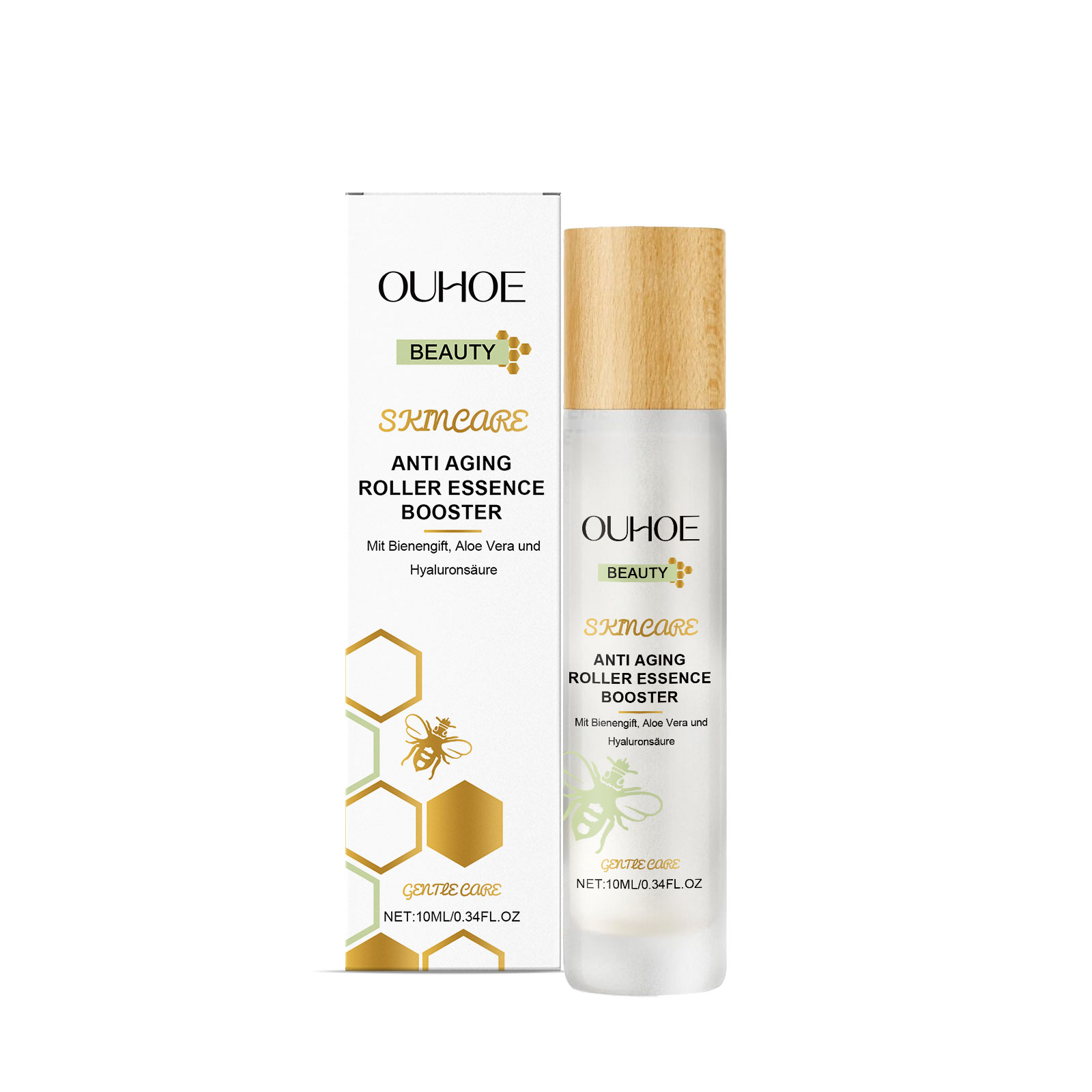 Hyaluronic Acid Facial Night Roller Essence Gently Nourishes Moisturizes Skin Care Anti-Aging Facial Essence for All Skin Types ﻿