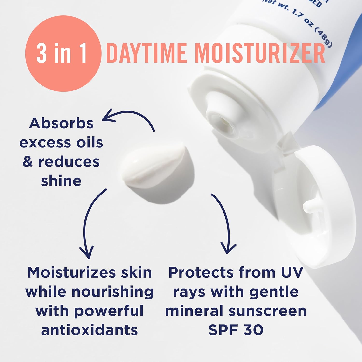 PanOxyl Oil Control Moisturizer with Mineral Sunscreen NEW Sheer Formula Absorbs Excess Oil and Reduces Shine for Acne Prone and Oily Skin SPF 30 48g