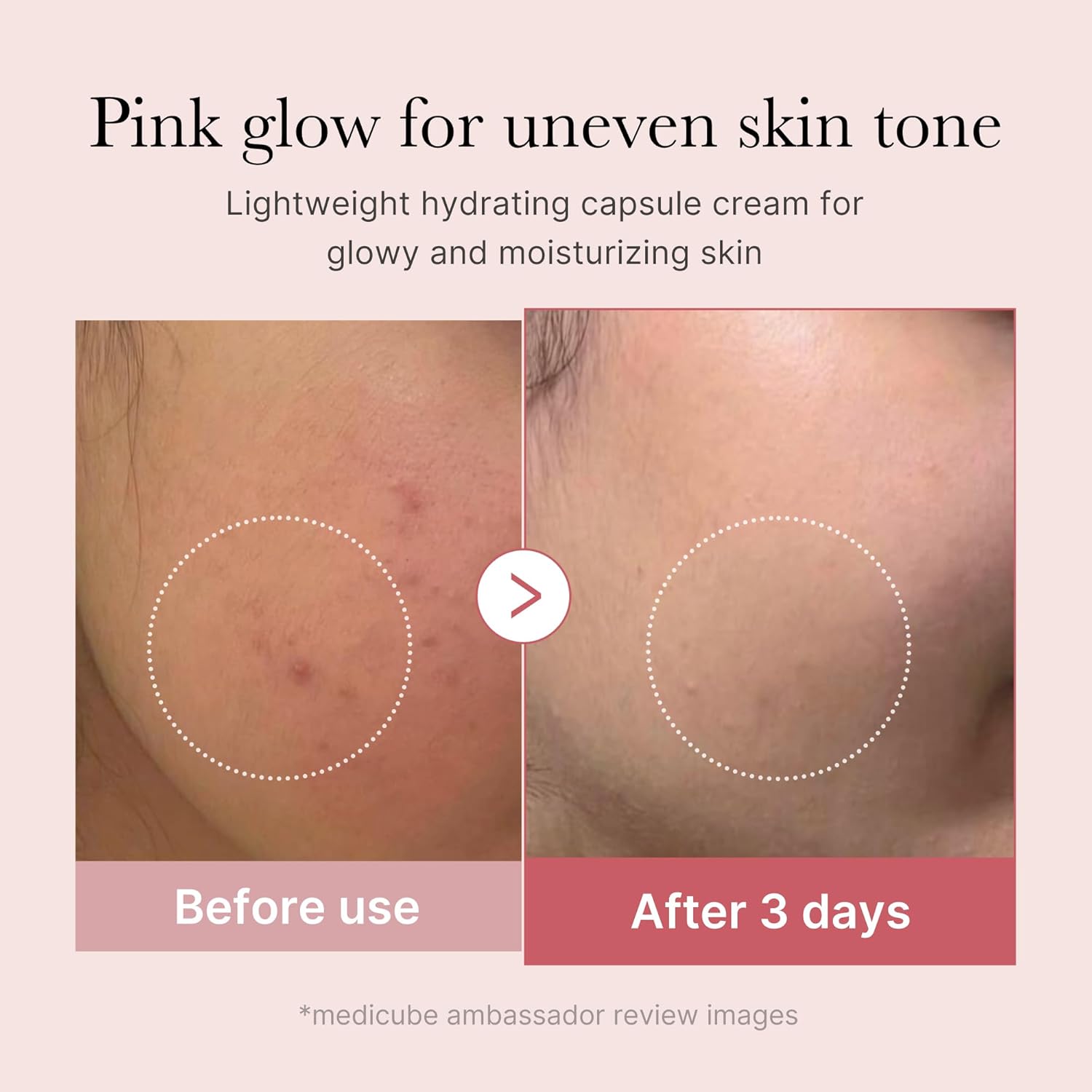 medicube Salmon DNA PDRN Pink Capsule Cream Niacinamide Collagen Face Moisturiser Lightweight Cream Uneven Skin Tone Glow Hydration Korean Skin Care 55g