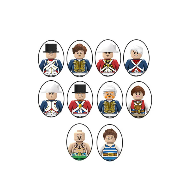 Building Blocks Caribbean Pirates Miniature Accessories Action Figure Figurine Model Toys for Kids