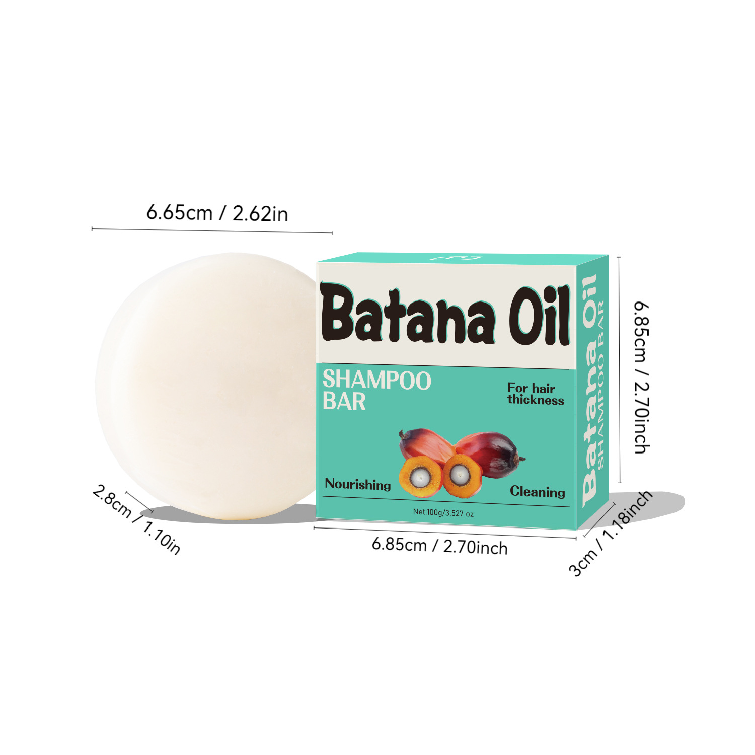 Batana Shampoo Bar Strengthening Repairing For Dry Frizzy Hair Daily Scalp Nourishing Care 100g