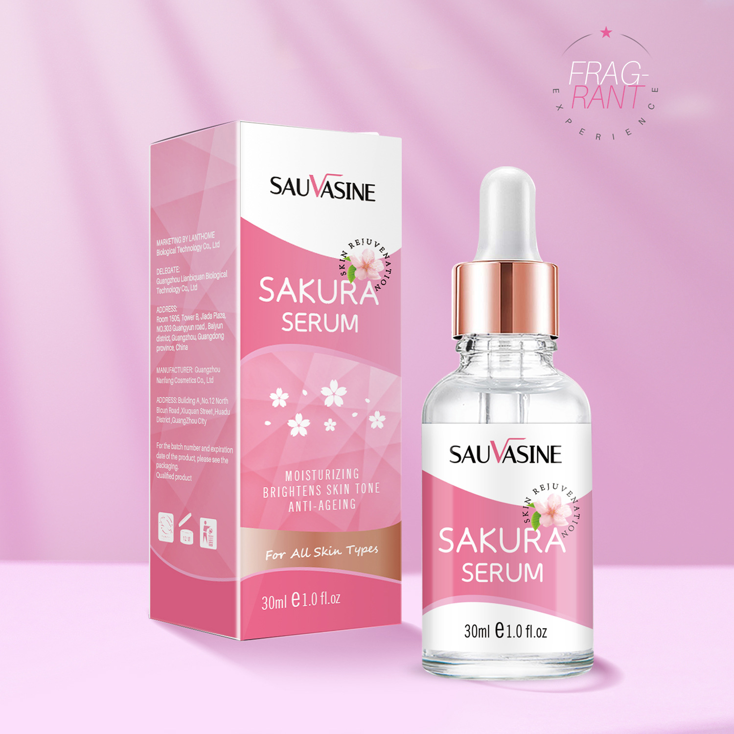Sakura Essence Serum Gentle Moisturizing Nourishing For Dry Skin Daily Face Care Treatment 30ml
