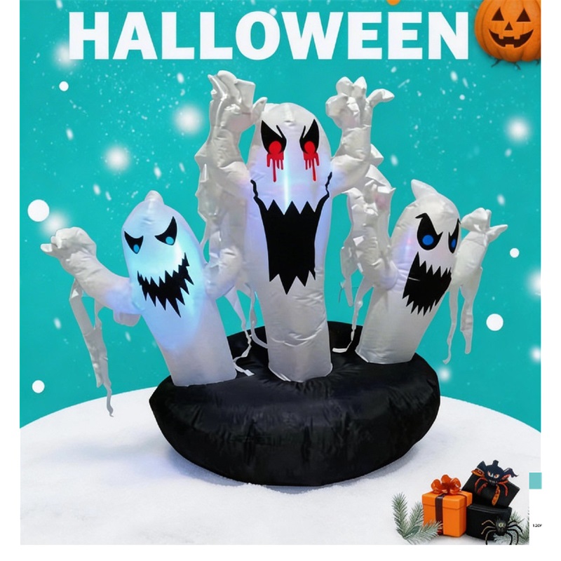 Inflatable Ghost Inflatable Model Halloween Party Outdoor Garden Swimming Pool Lawn Courtyard Decoration Ornaments