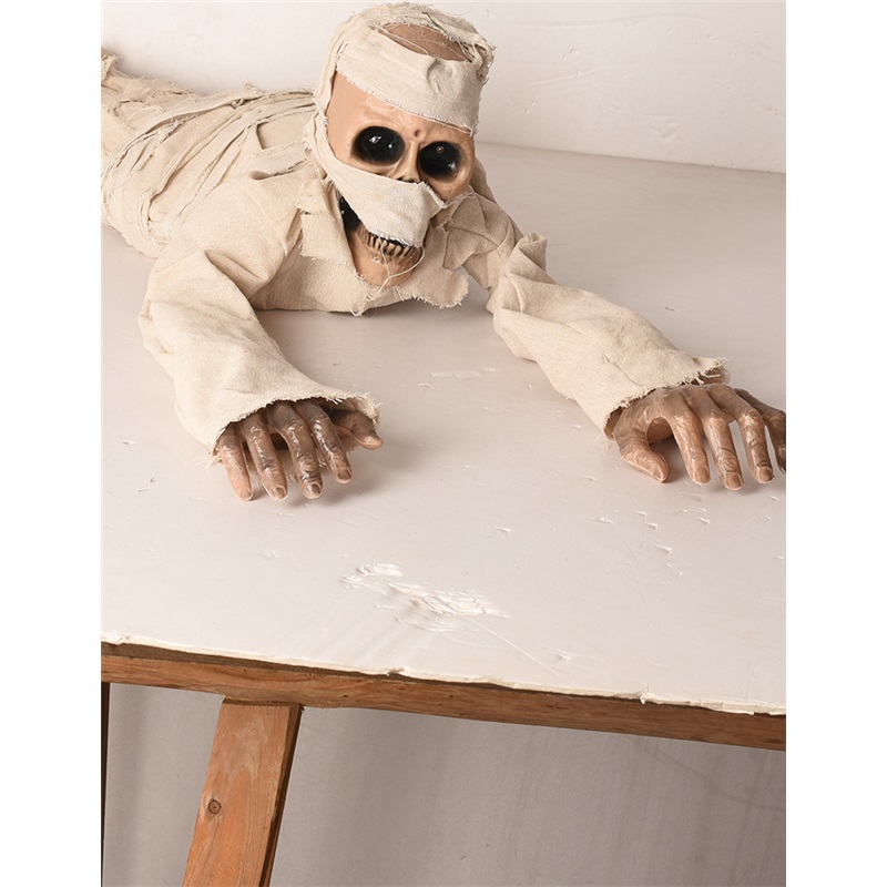 Voice Controlled Mummy Halloween Decorations Crawling Zombie Halloween Screaming Bar Horror Party Haunted House Festival Props