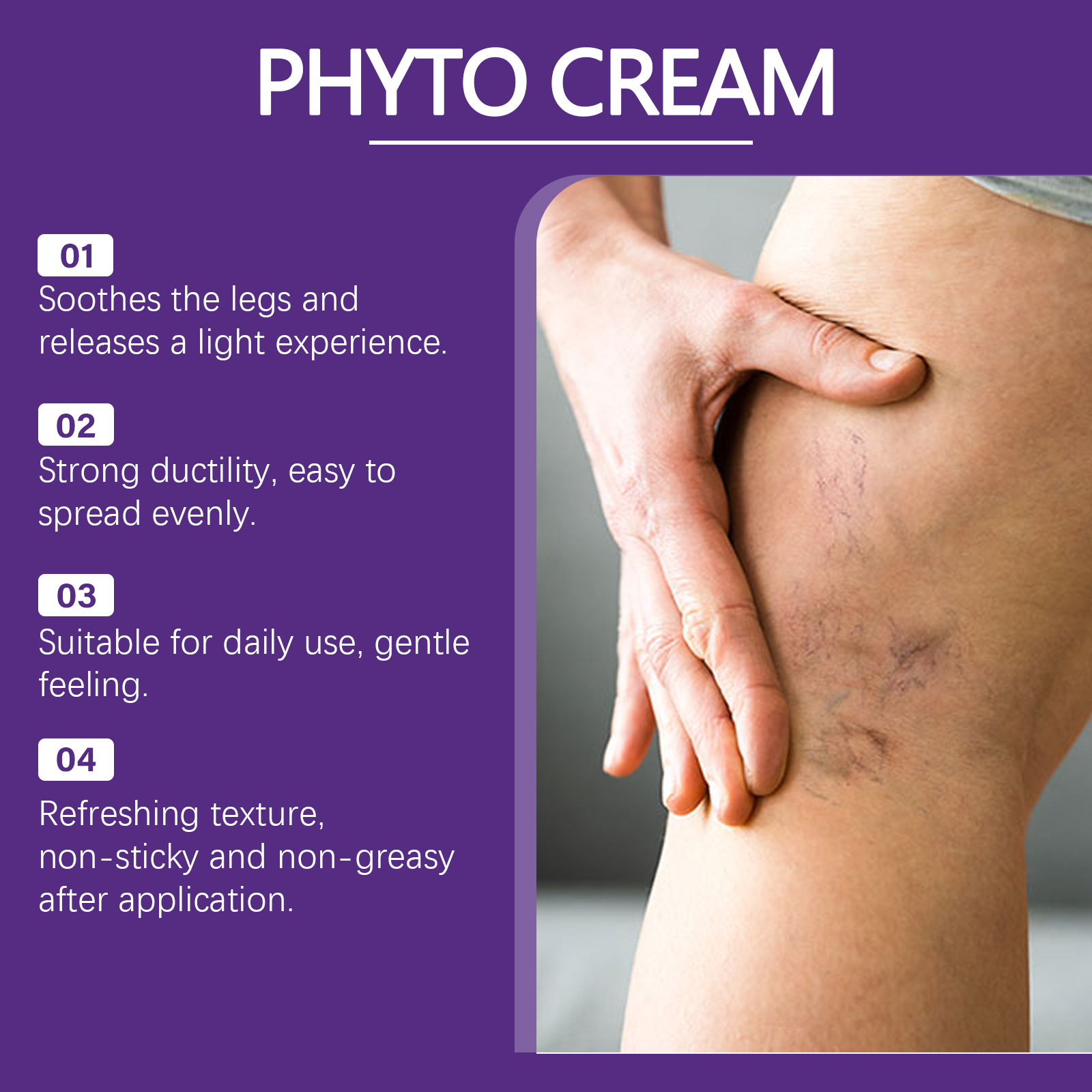 Leg Care Cream Mild Ingredients Daily Nourishing Comfortable Ease Discomfort Massage Skin Lotion For Body Leg Skin
