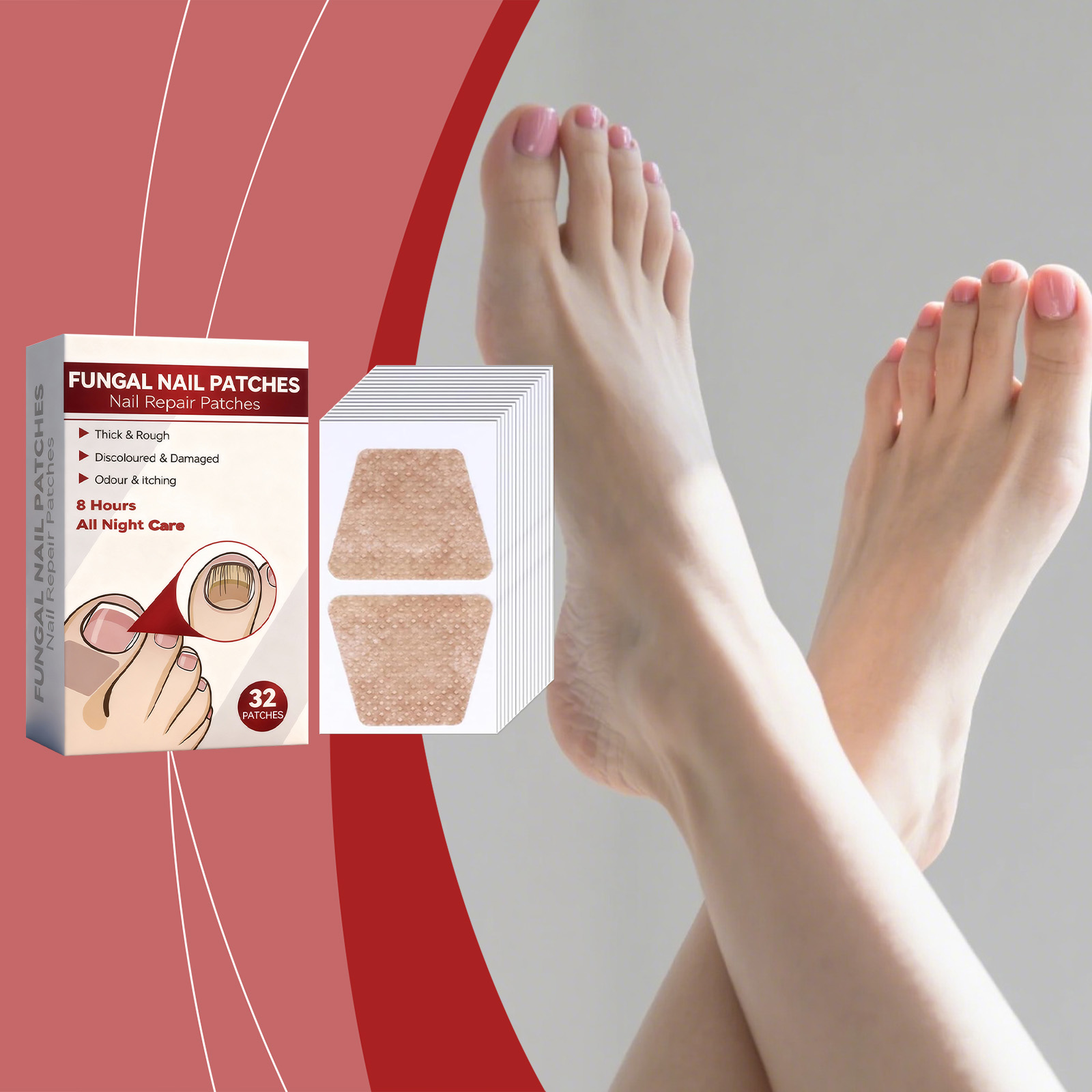 Nail Care Patches Mild Nourishing Gentle Skin Friendly Close Fitting Convenient For Manicure Daily Maintenance