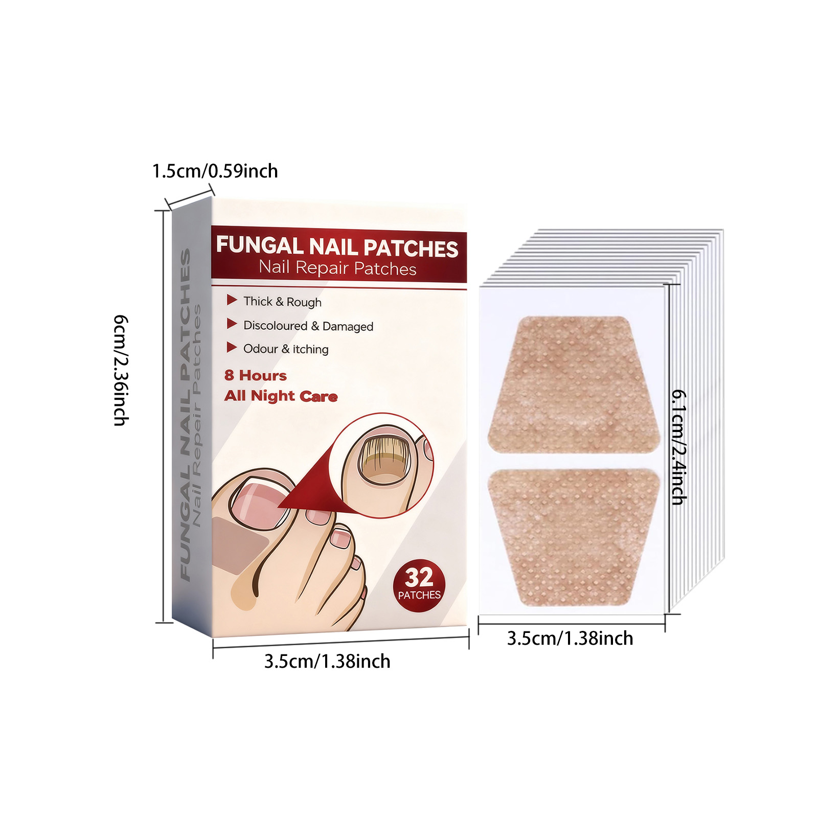 Nail Care Patches Mild Nourishing Gentle Skin Friendly Close Fitting Convenient For Manicure Daily Maintenance