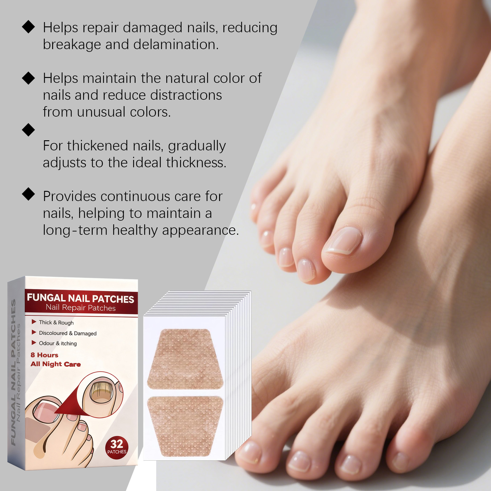 Nail Care Patches Mild Nourishing Gentle Skin Friendly Close Fitting Convenient For Manicure Daily Maintenance